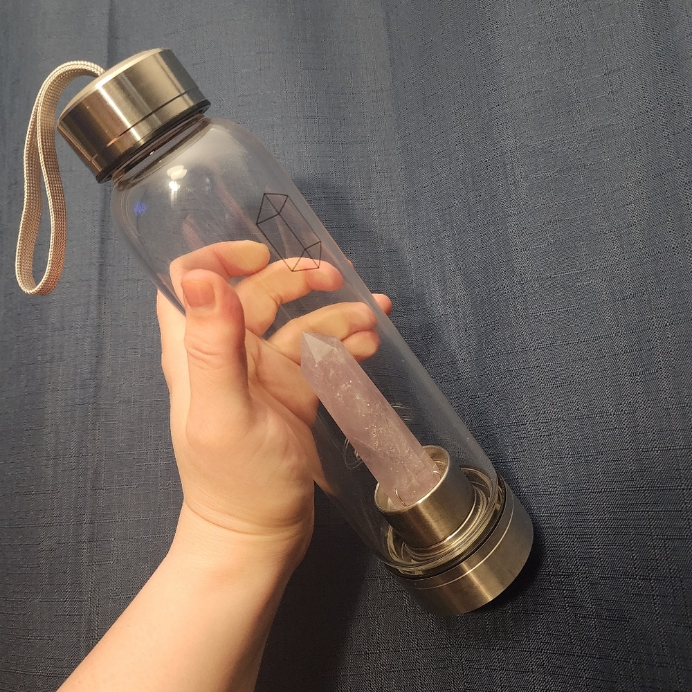 Free People Glacce Crystal Elixir Water Bottle AMETHYST Never Been Used. 💜